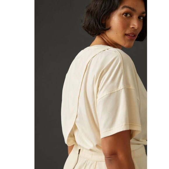 Pilcro Anthropologie Denim Skirt & Knit Tee Twofer Mini Dress Cotton S-4 268170 - Picture 6 of 15